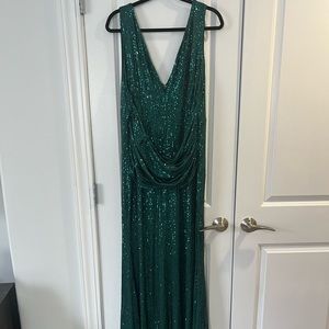 Womens XXXL Green Formal Dress